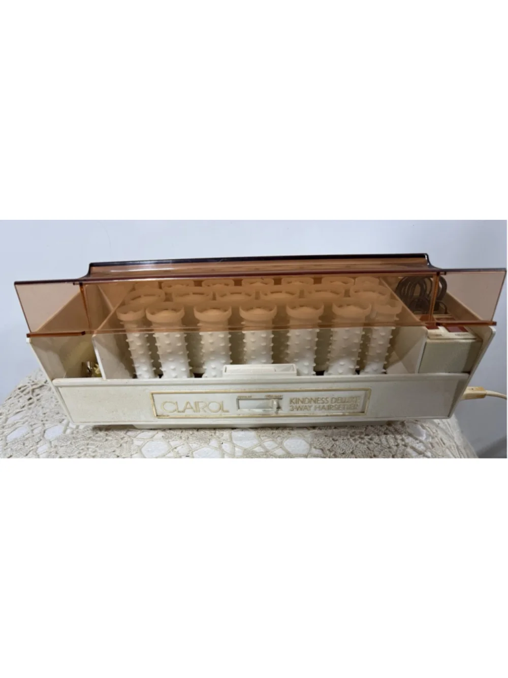 Vintage Clairol Kindness Deluxe 3-Way Hairsetter K-400S Tested Works Hot Rollers